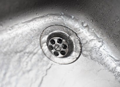 drain in a sink