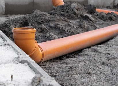 drainage pipe in construction