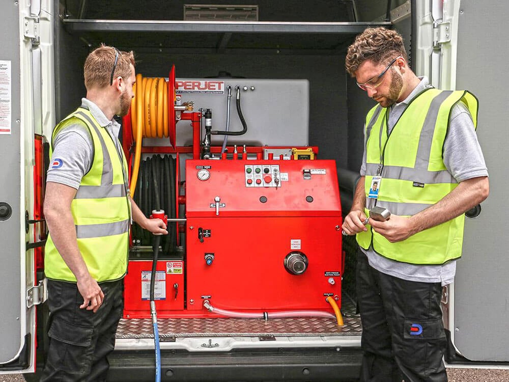 Drain Doctor engineer using CCTV equipment