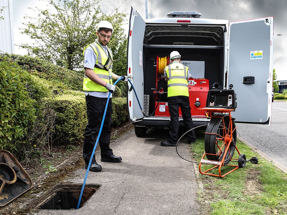 Drain Doctor engineer using CCTV equipment