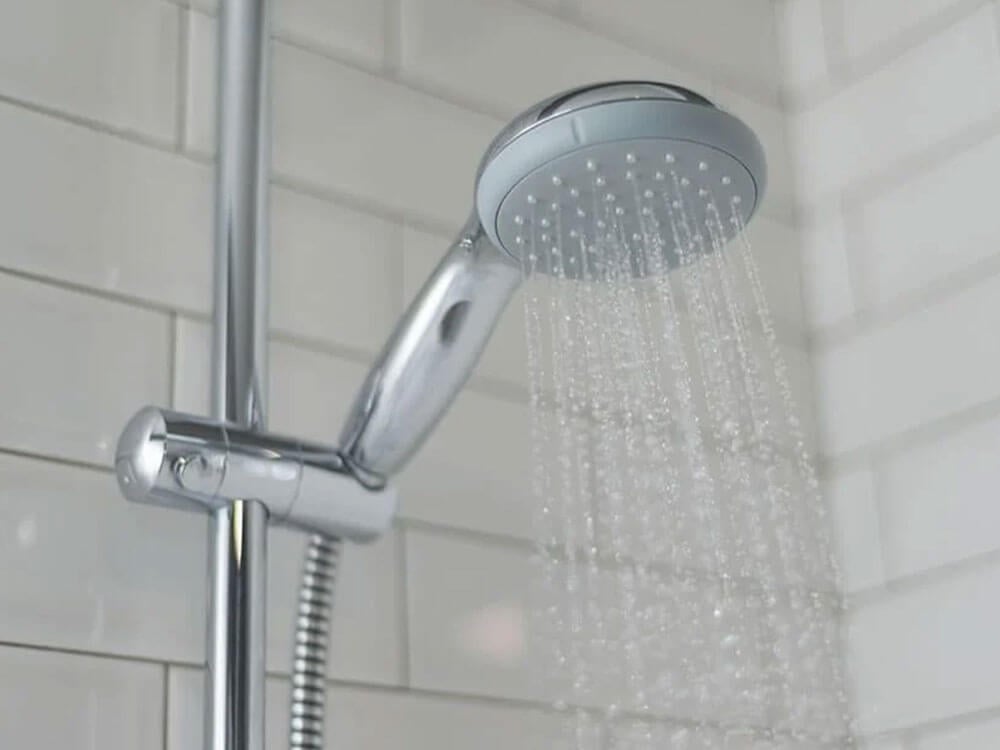 Shower head with running water